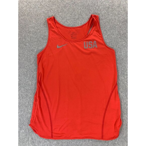 Nike Dri Fit USA Running Training Tank Top (Women's Small)‎ Red - Picture 1 of 11